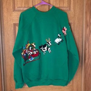 Tultex Christmas Sweater Animal Design Size Large